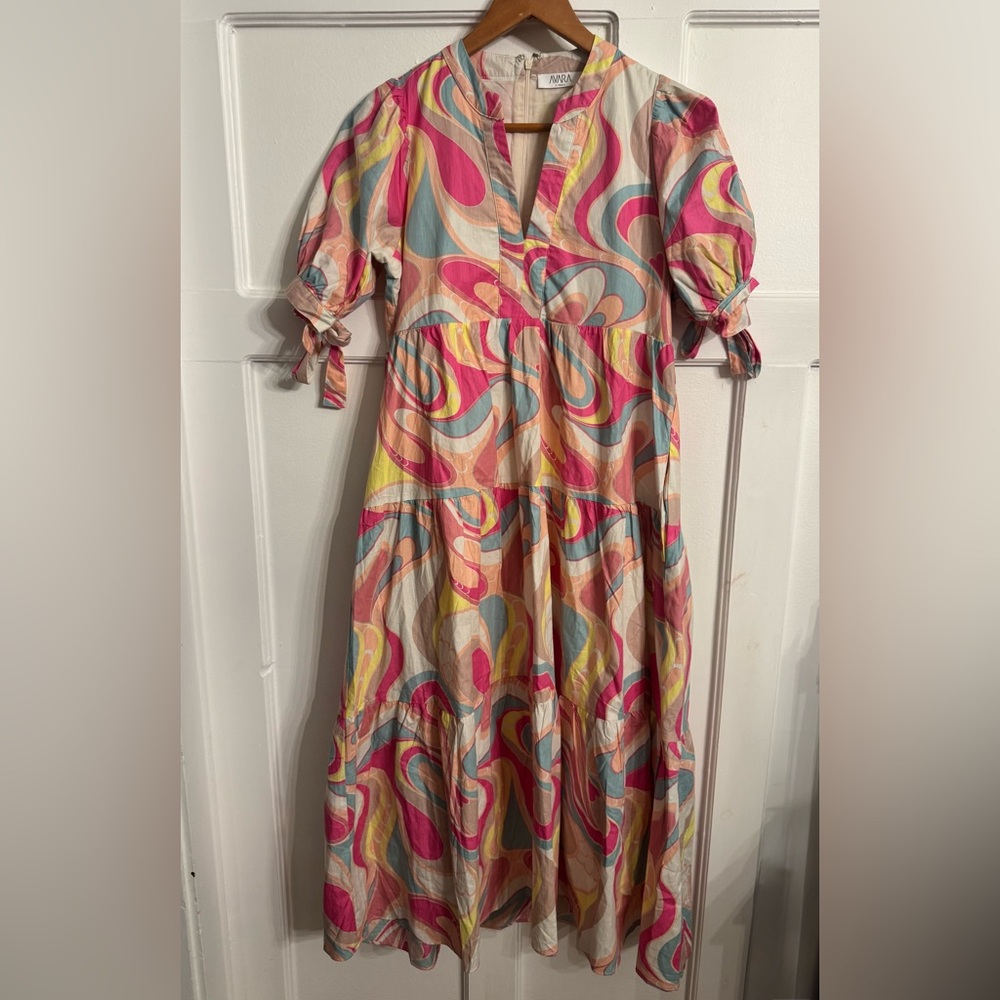 Vibrant Swirl Maxi Dress